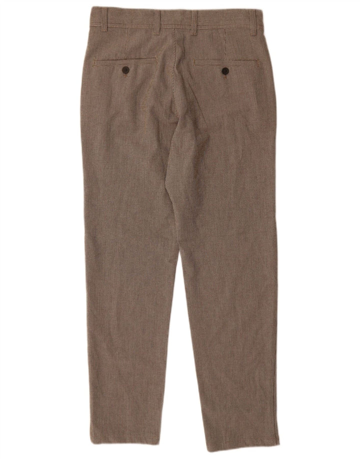 Zara Herre Slim Suit Bukser EU 36 XS W29 L28 Grå Houndstooth Polyester