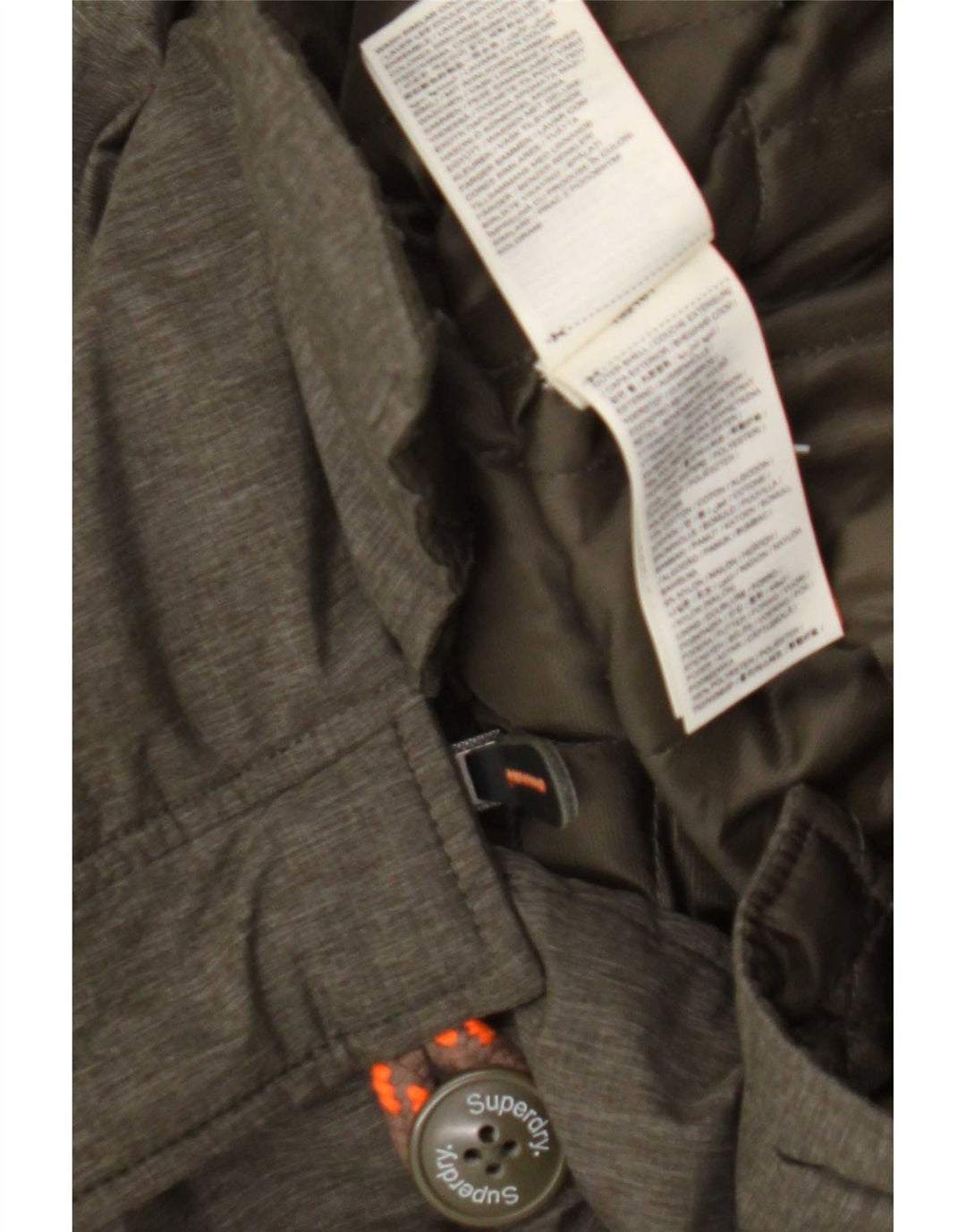 Superdry Parkajakke med hætte til mænd UK 42 XL Khaki Polyester