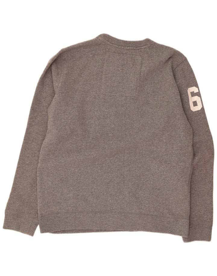 Superdry Grafisk Sweatshirt Jumper til mænd 2XL Grå Flecked Bomuld