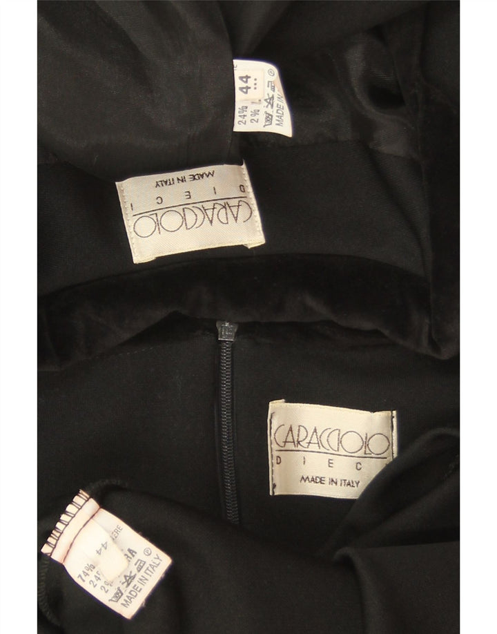 Caracciolo Dame 4-knap 2-delt sæt IT 44 Medium Sort Polyester