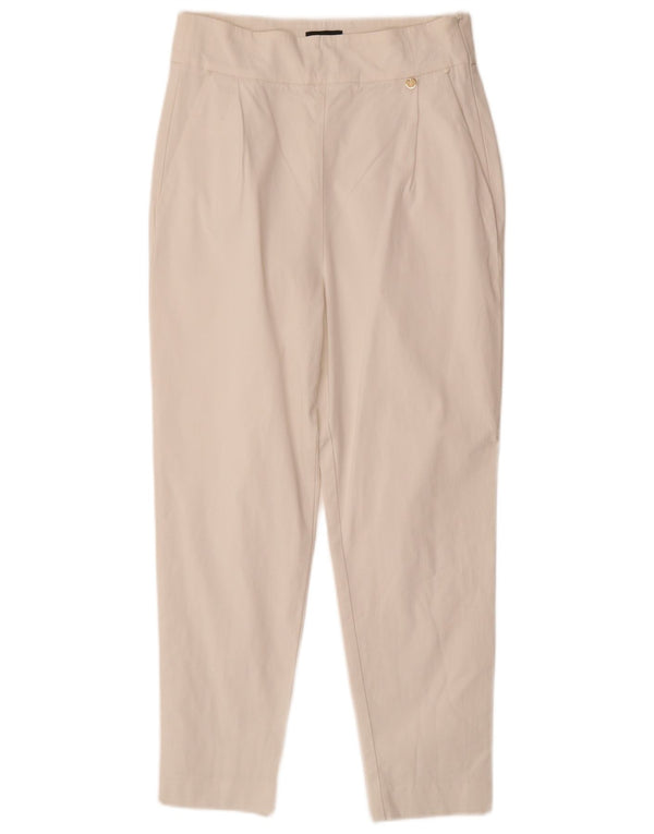 LIU JO koniske cropped bukser til kvinder IT 40 Small W28 L25 Hvid viskose