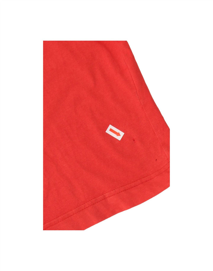 PUMA Mens Graphic T-Shirt Top 2XL Red Colourblock