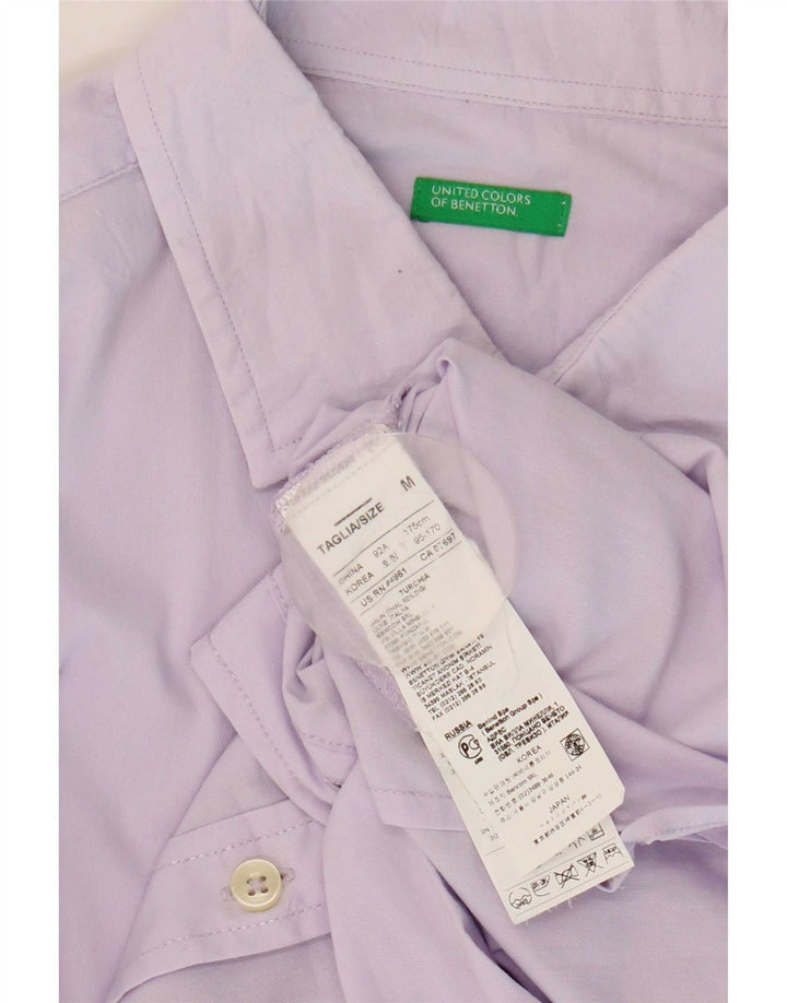 Benetton Herreskjorte Medium Lilla Bomuld