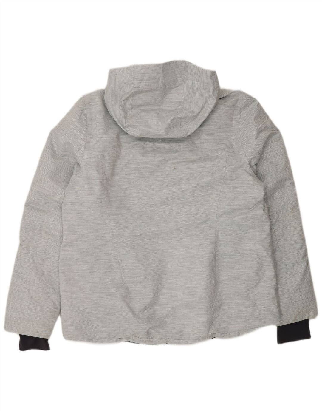 TCM Dame Oversized Hooded Windbreaker Jacket IT 46 Large Grey Pinstripe