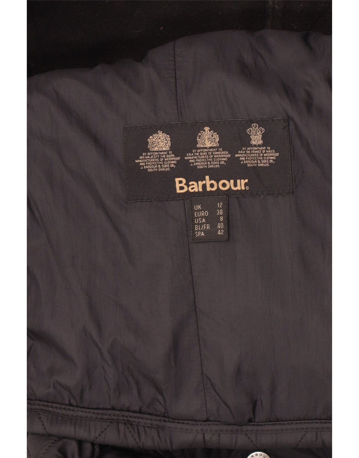 Barbour Quiltet jakke til kvinder UK 12 Medium Sort Polyamid