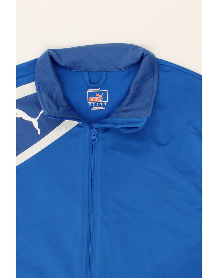 PUMA Mens Graphic Tracksuit Top Jacket Small Blue Vintage Puma and Second-Hand Puma from Messina Hembry 