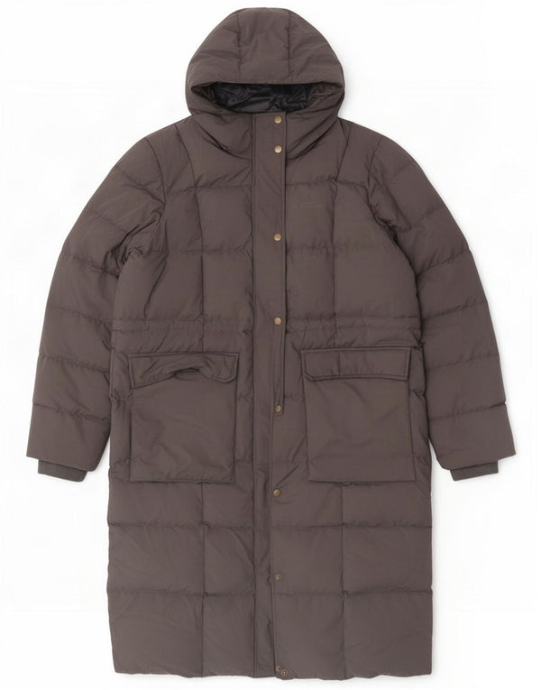 Mountain Warehouse Dame Hætte Polstret Frakke UK 18 XL Grå Polyester