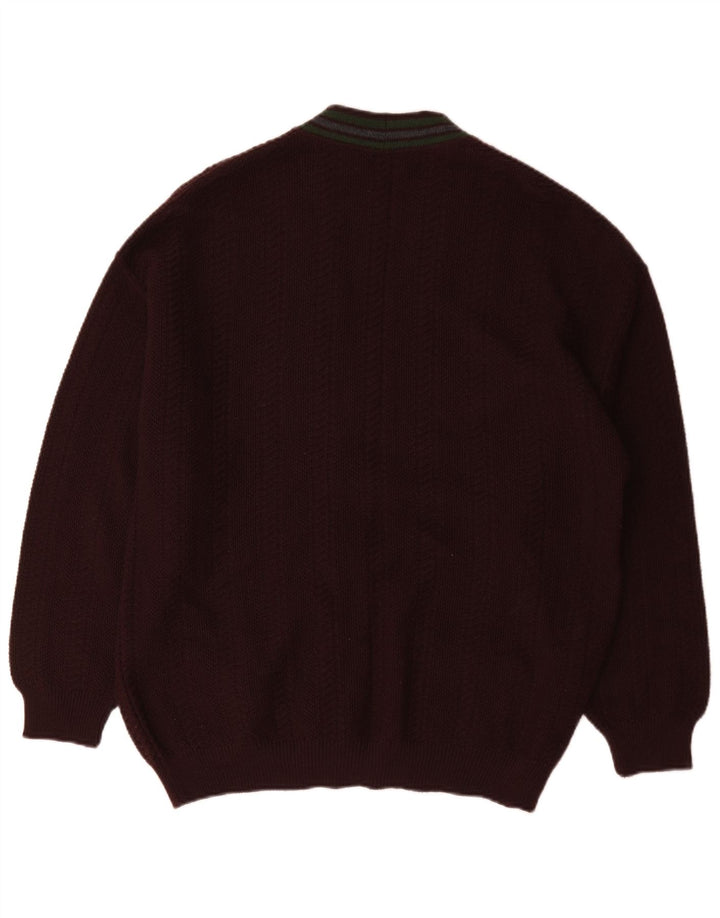 Il Granchio Herre Cardigan Sweater XL Burgundy