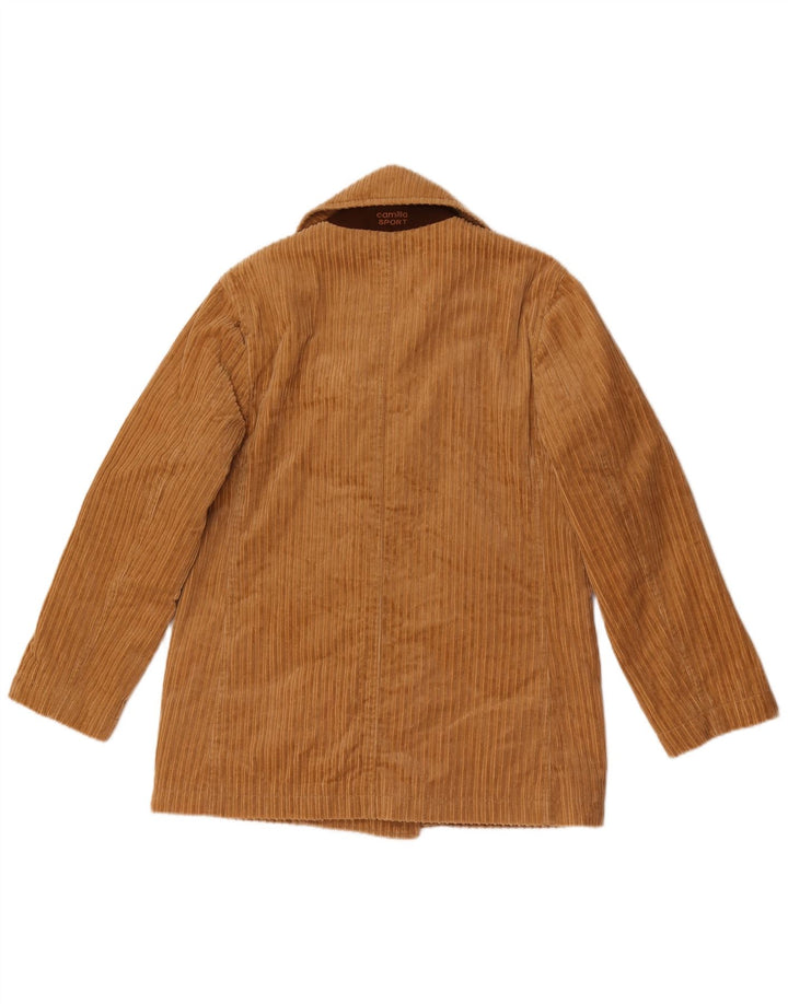 Camilla Dame Dobbeltradet Corduroy Jacket IT 44 Medium Beige Bomuld