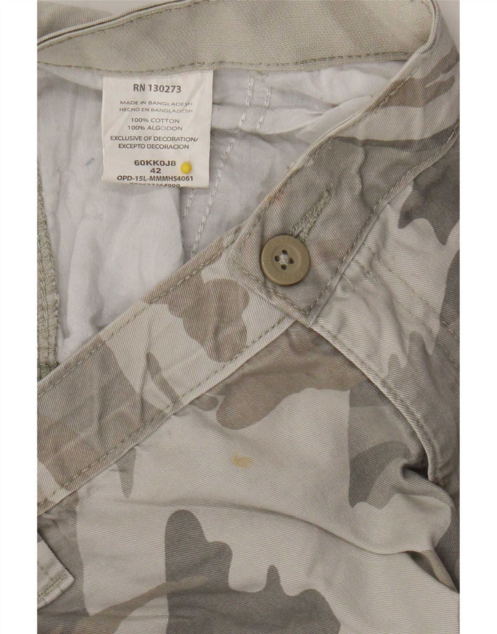 Wrangler Herre Cargo Shorts W42 2XL Grå Camouflage Bomuld