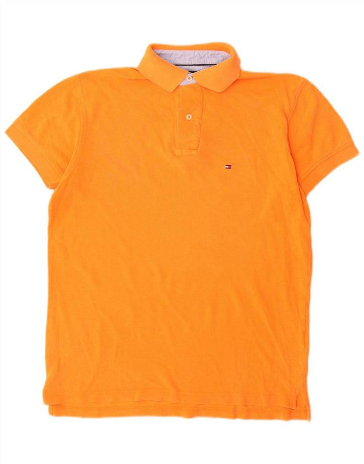 Tommy Hilfiger Herre Polo Shirt Lille Orange Bomuld