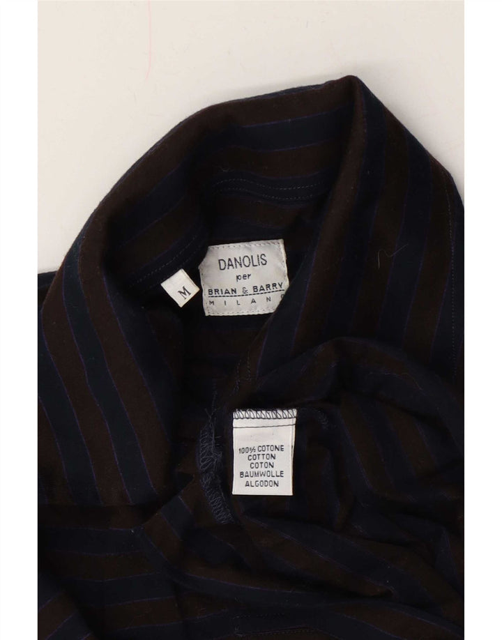 Danolis Herre Pullover Shirt Medium Navyblå Stribet bomuld