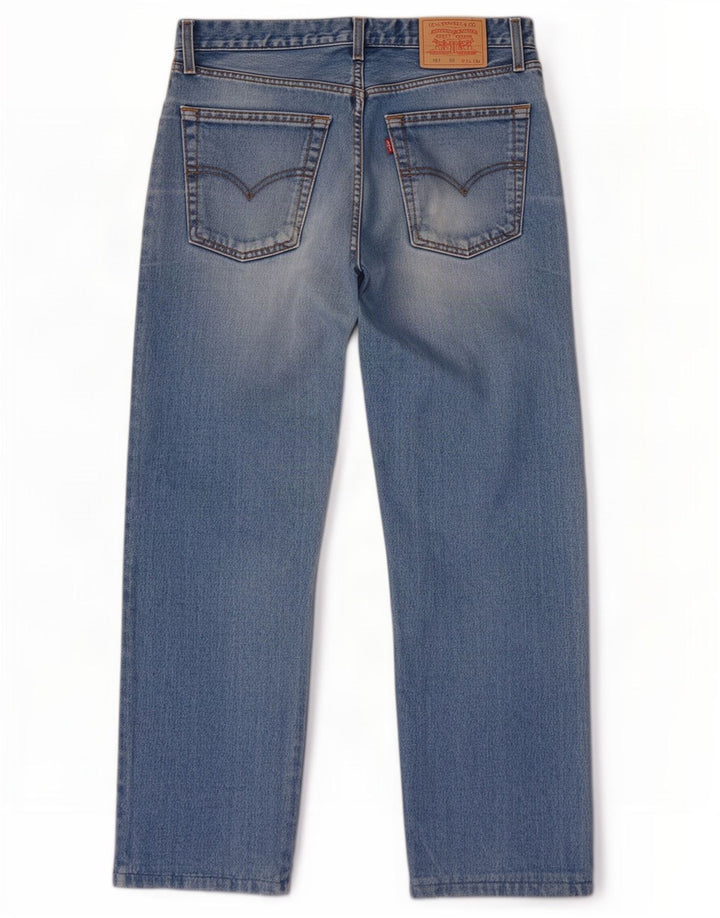 Levi's Herre 521 Slim Tapered Jeans W34 L28 Blå Bomuld