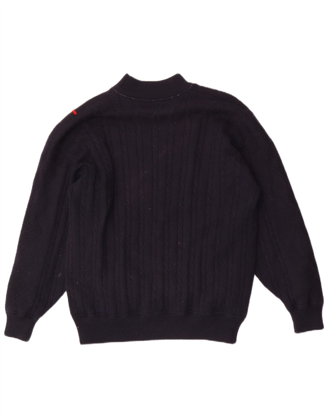 Pringle Herre Turtle Neck Jumper Sweater Stor Marineblå Stribet Uld
