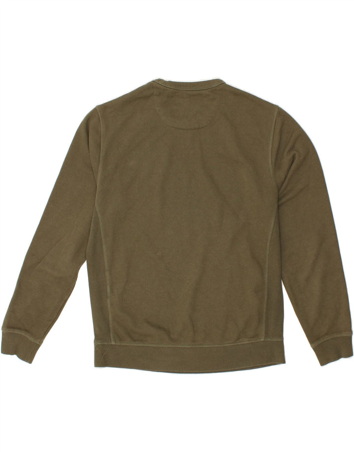 PENGUIN Mens Sweatshirt Jumper Medium Khaki Cotton Vintage Penguin and Second-Hand Penguin from Messina Hembry 