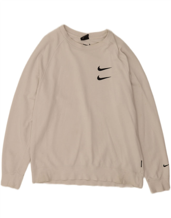 Nike grafisk sweatshirt til mænd XL Hvid bomuld