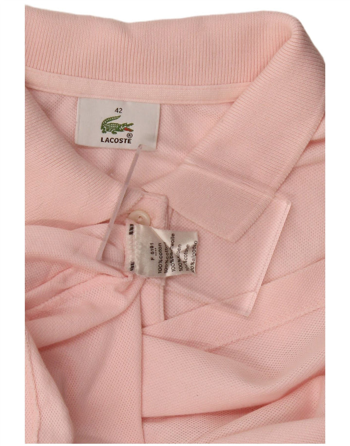 LACOSTE ærmeløs poloshirt til kvinder størrelse 42 Large Pink Bomuld