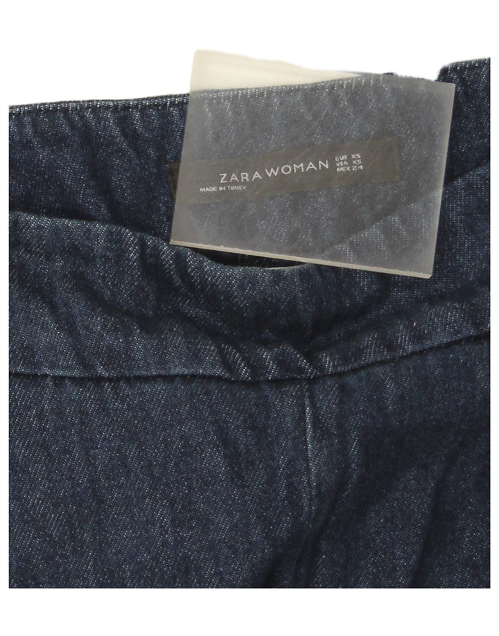 Zara Dame Bootcut Jeans XS W24 L26 Marineblå