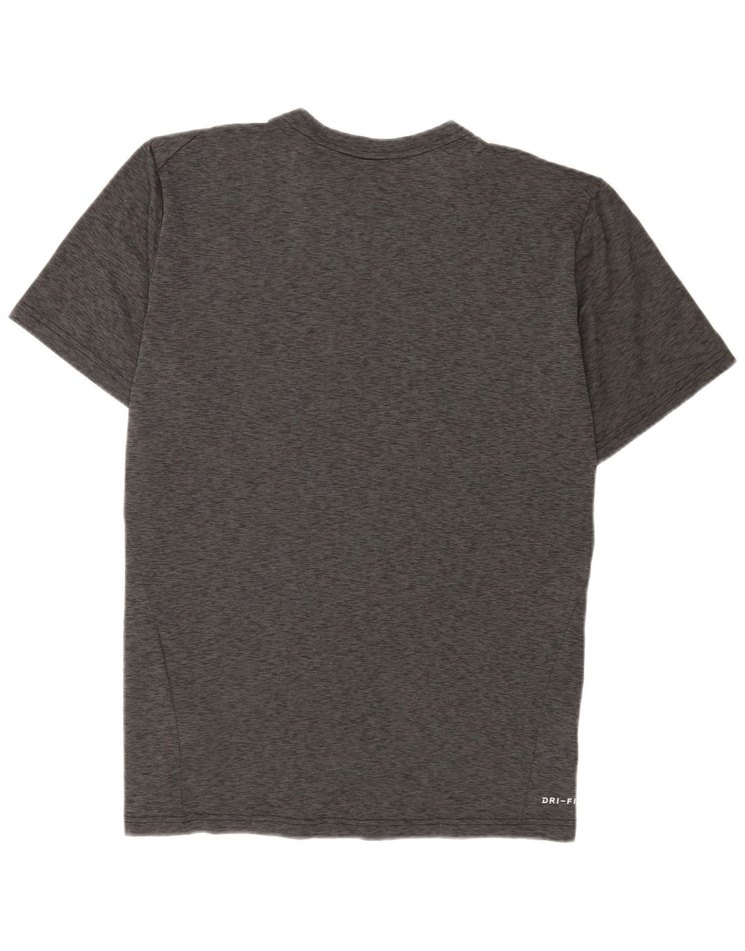 Nike Dri Fit T-shirt top til mænd, stor grå flækket polyester