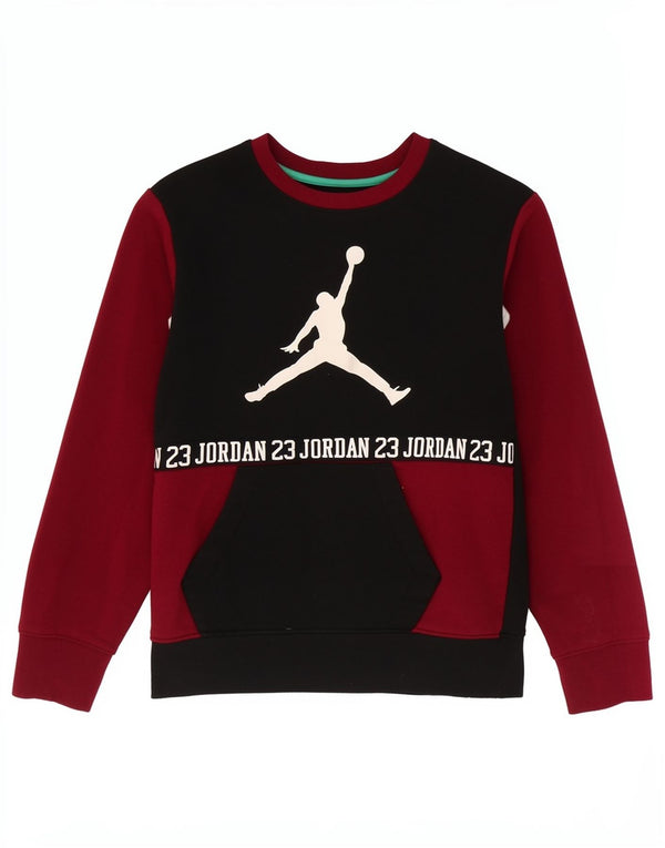 Jordan Boys Sweatshirt Jumper 12-13 år Large Black Colourblock Sports