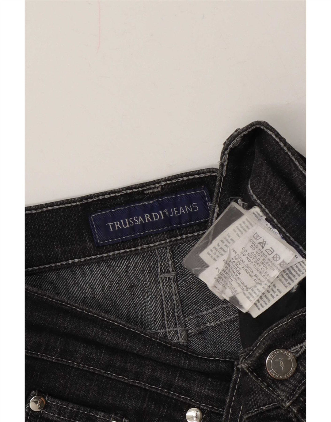 Trussardi Lige Jeans til kvinder W28 L30 Grå Bomuld