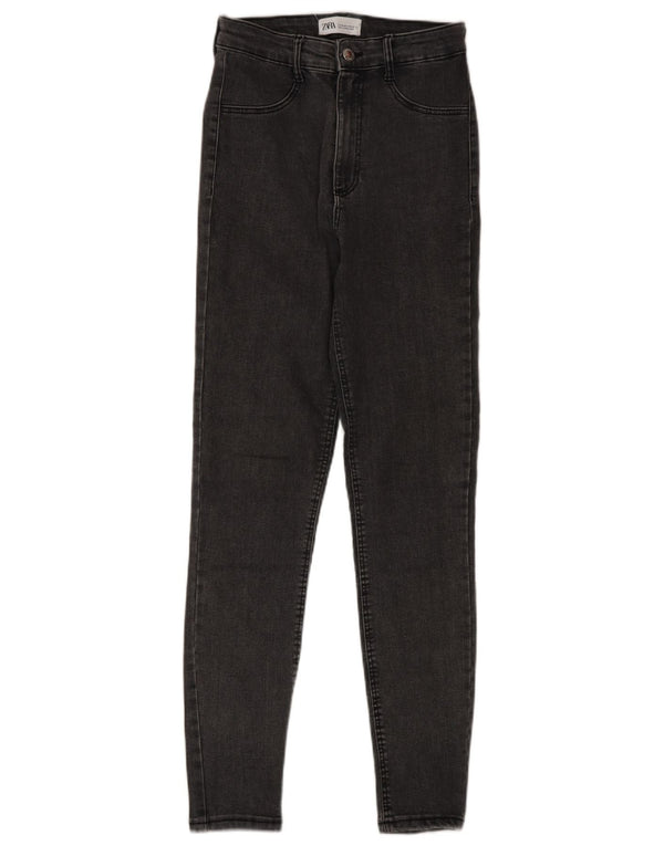 Zara Dame Skinny Jeans EU 36 XS W26 L28 Grå Bomuld