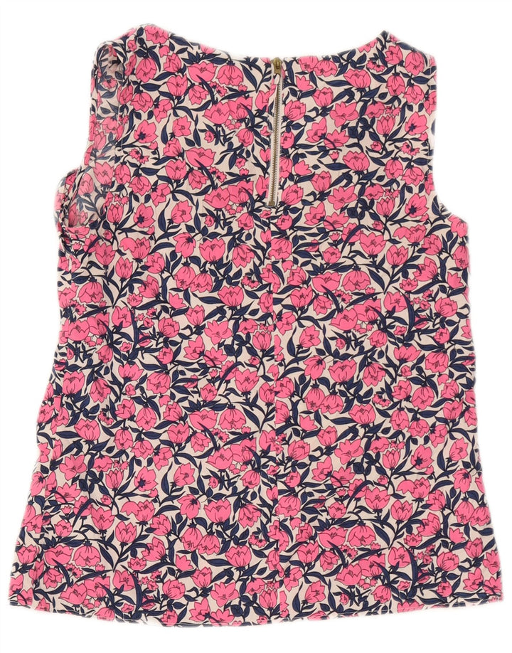 Oasis Damebluse Top UK 10 Small Pink Floral Polyester
