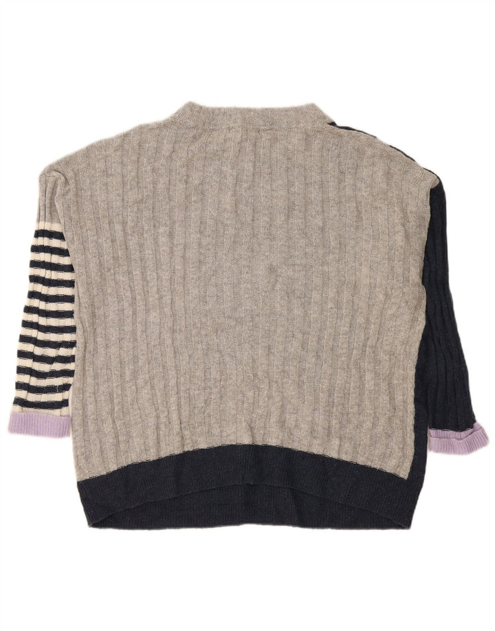 Marks & Spencer Dame Boat Neck Jumper Sweater UK 16 Large Grey