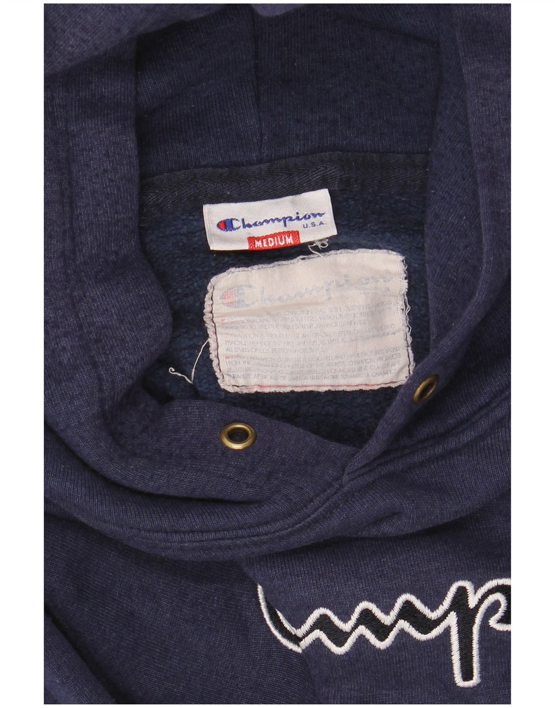 CHAMPION Dame grafisk oversized hættetrøje Jumper UK 14 Medium Navy Blue