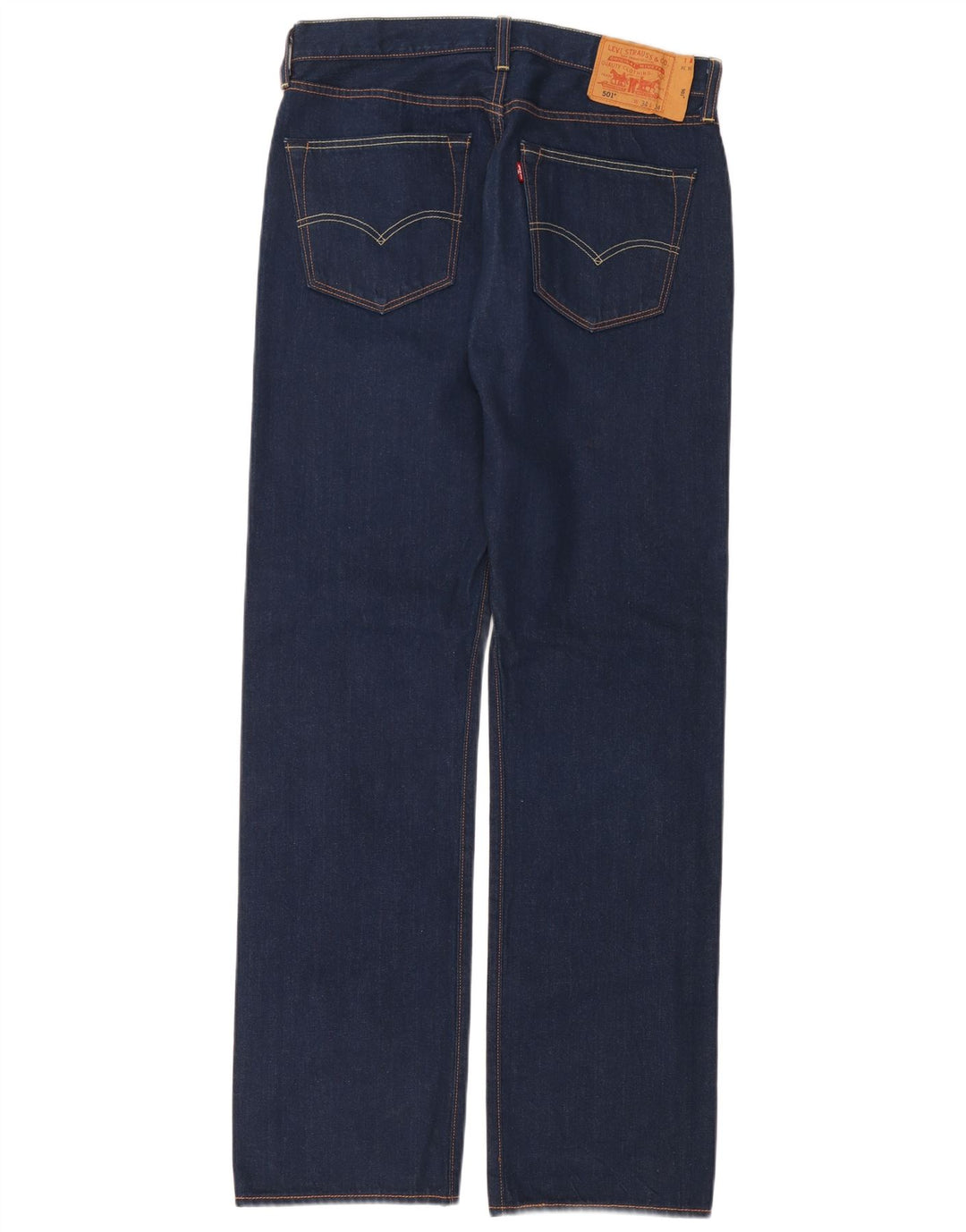 Levi's Herre 501 lige jeans W34 L34 Marineblå bomuld