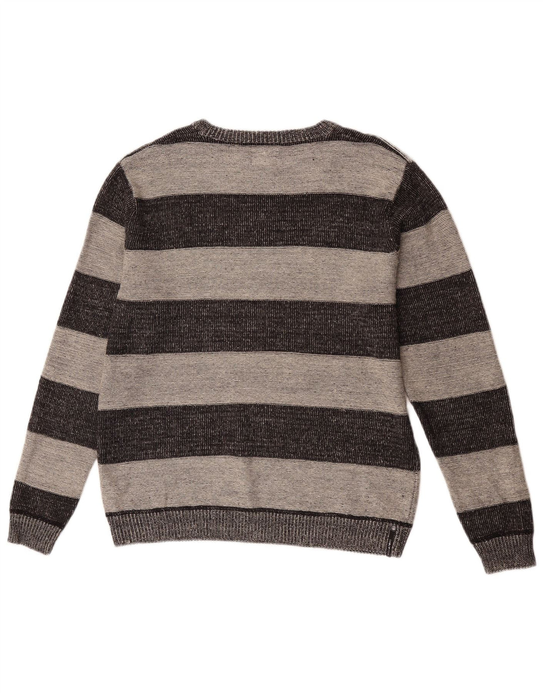 Billabong Herre Boat Neck Jumper Sweater Medium Grå Stribet Akryl