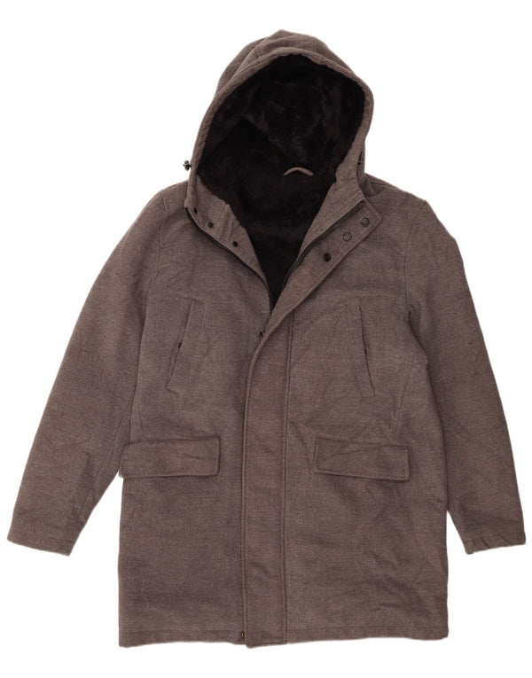 Zara Mens Overcoat UK 38 Medium Grey