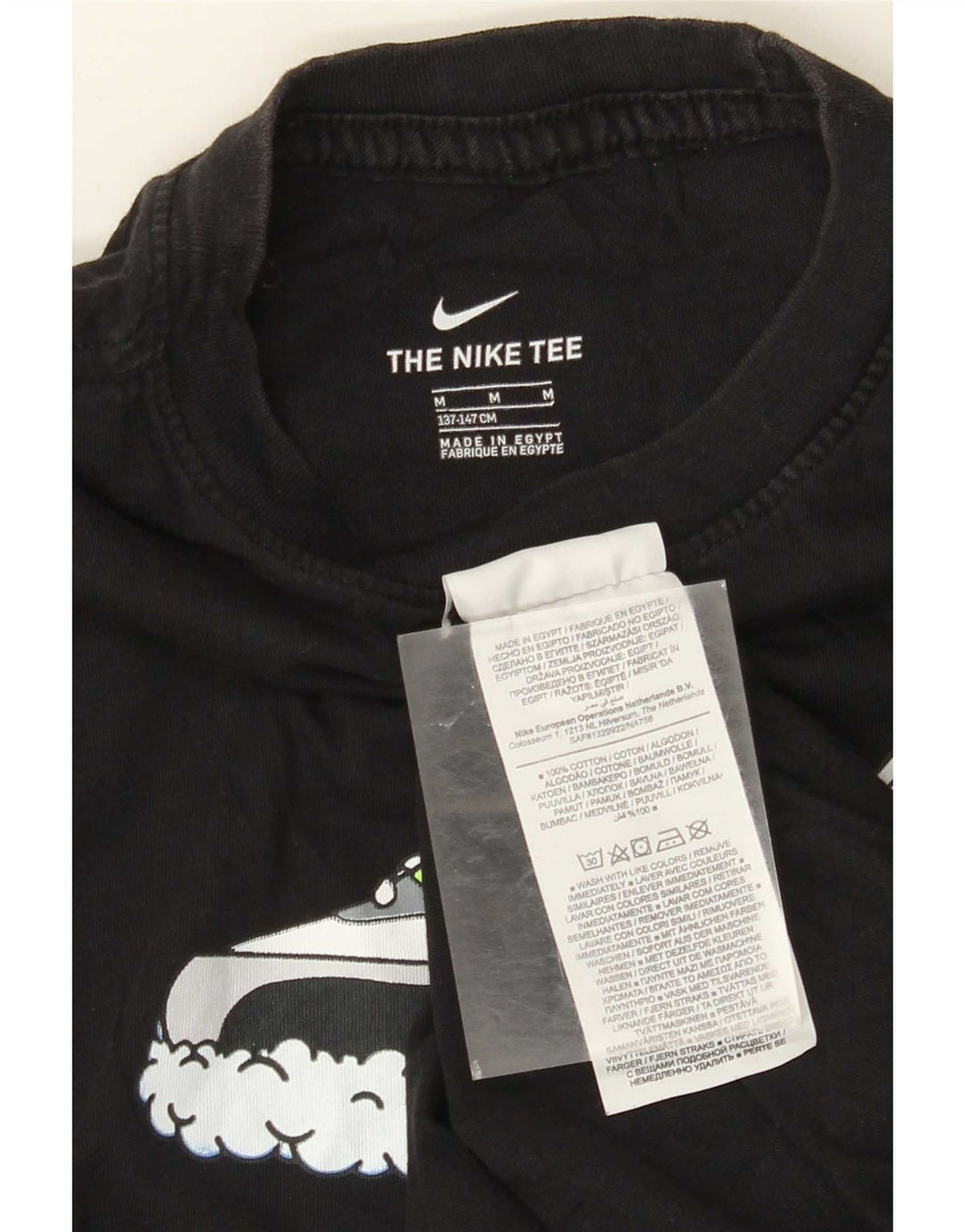 Nike drenge grafisk t-shirt top 10-11 år medium sort bomuld