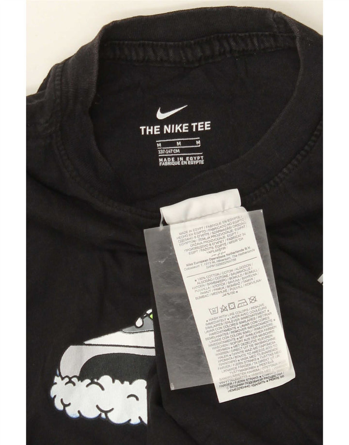 Nike drenge grafisk t-shirt top 10-11 år medium sort bomuld