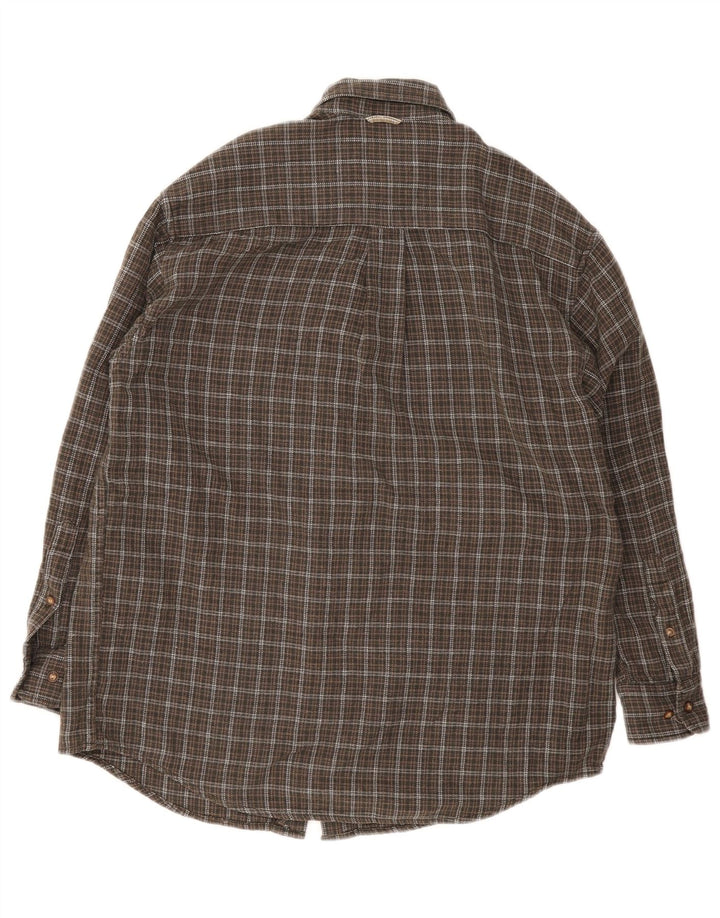 Timberland Herre Flanelskjorte XS Khaki Ternet Bomuld