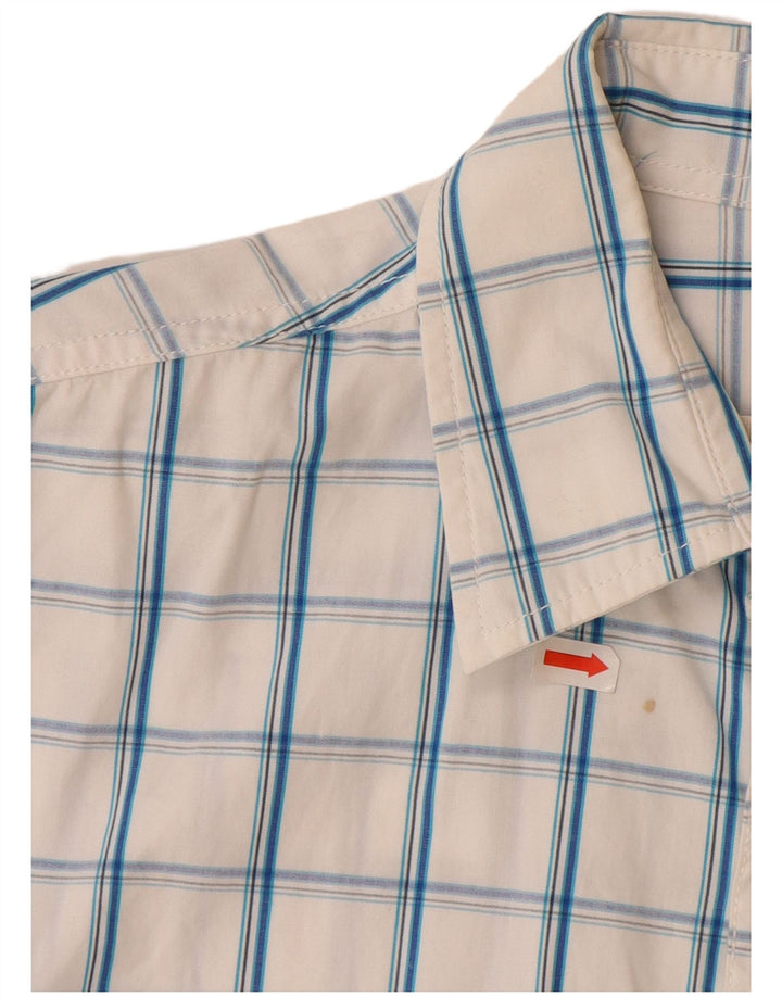 HOLLISTER Kortærmet drengeskjorte 15-16 år 2XL Hvid ternet