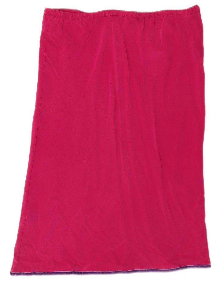 Boden Dame lige nederdel UK 10 Small W32 Pink Silk