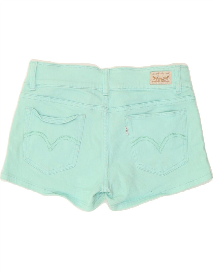 LEVI'S Womens Shorty Denim Shorts US 9 Medium W30  Turquoise Cotton Vintage Levi's and Second-Hand Levi's from Messina Hembry 