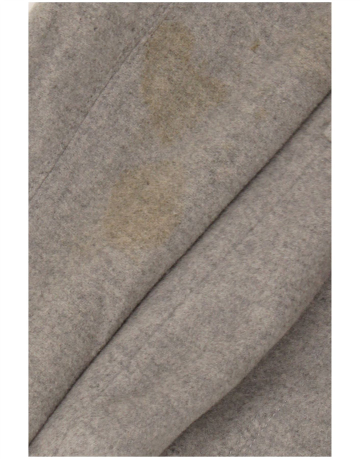 Zara Dame Hooded Pea Coat UK 10 Small Grey Uld