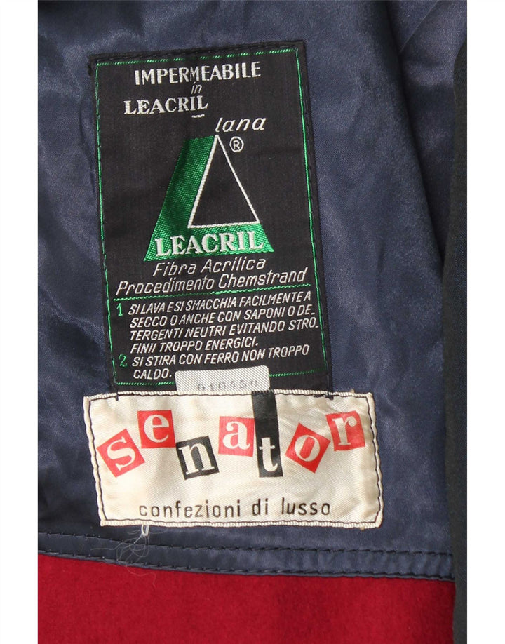 Senator Herre Overfrakke UK 38 Medium Navy Blue Wool