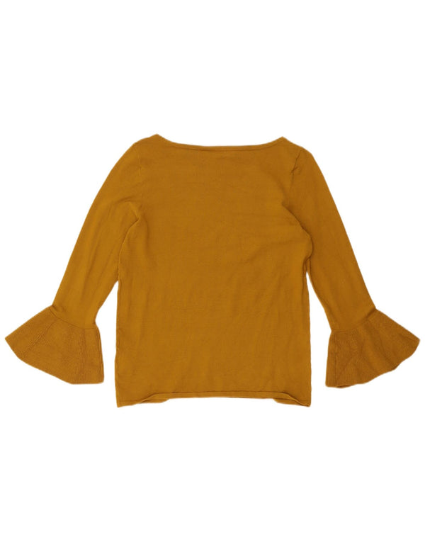Hobbs Dame Top 3/4 ærme UK 10 Small Khaki Viscose