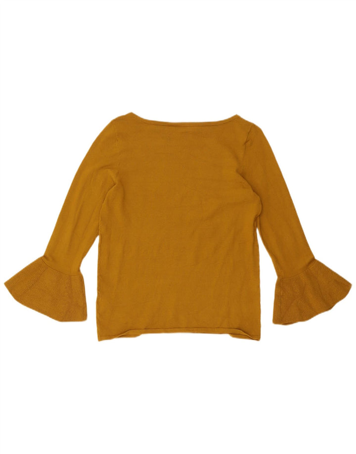 Hobbs Dame Top 3/4 ærme UK 10 Small Khaki Viscose