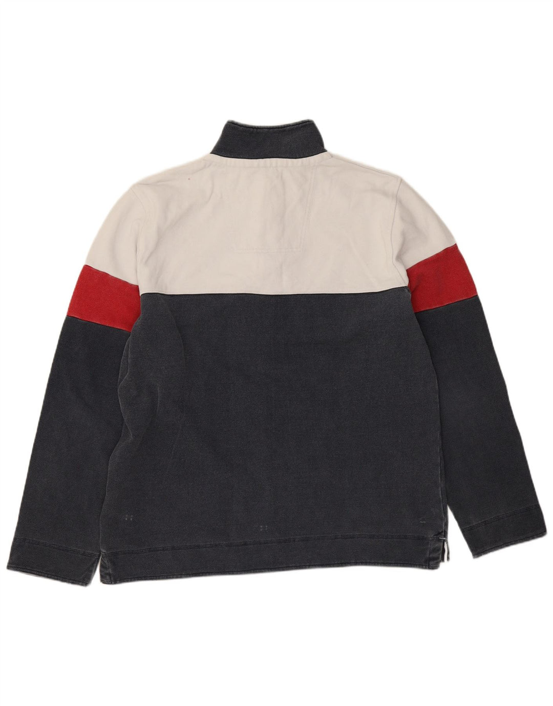 Crew Beklædning Herre grafisk sweatshirt Jumper Large Navy Blue Colourblock