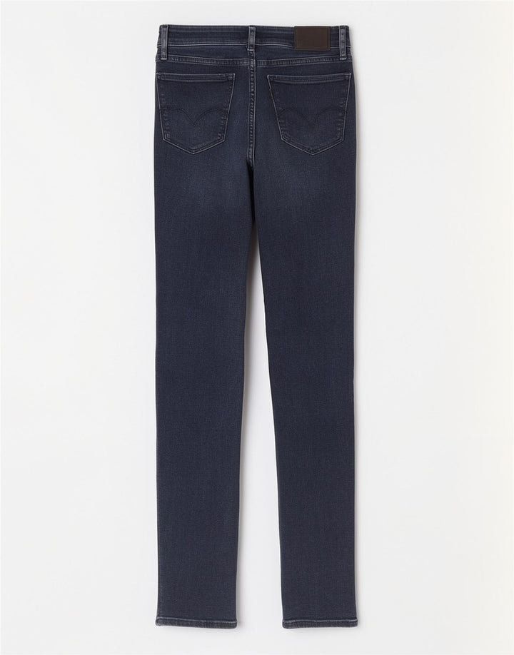 Levi's Dame 712 Slim Jeans W26 L30 Marineblå Bomuld