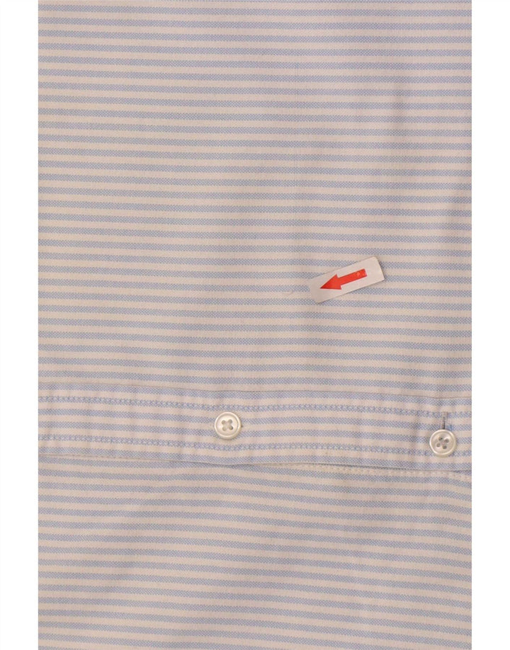 American Eagle herre Slim Fit skjorte lille blå stribet bomuld