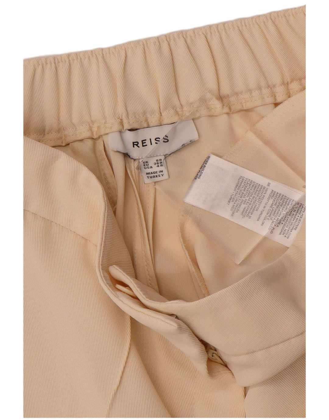 REISS Lige Chinobukser til kvinder UK 8 Small W30 L30 Beige Polyester