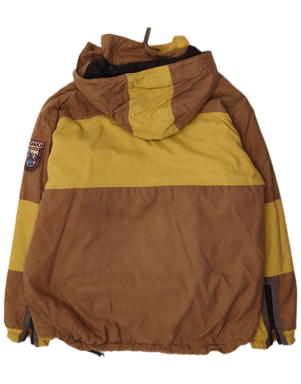 Ladakh Herre Hætte Anorak Skijakke IT 54 2XL Brun Colourblock Nylon