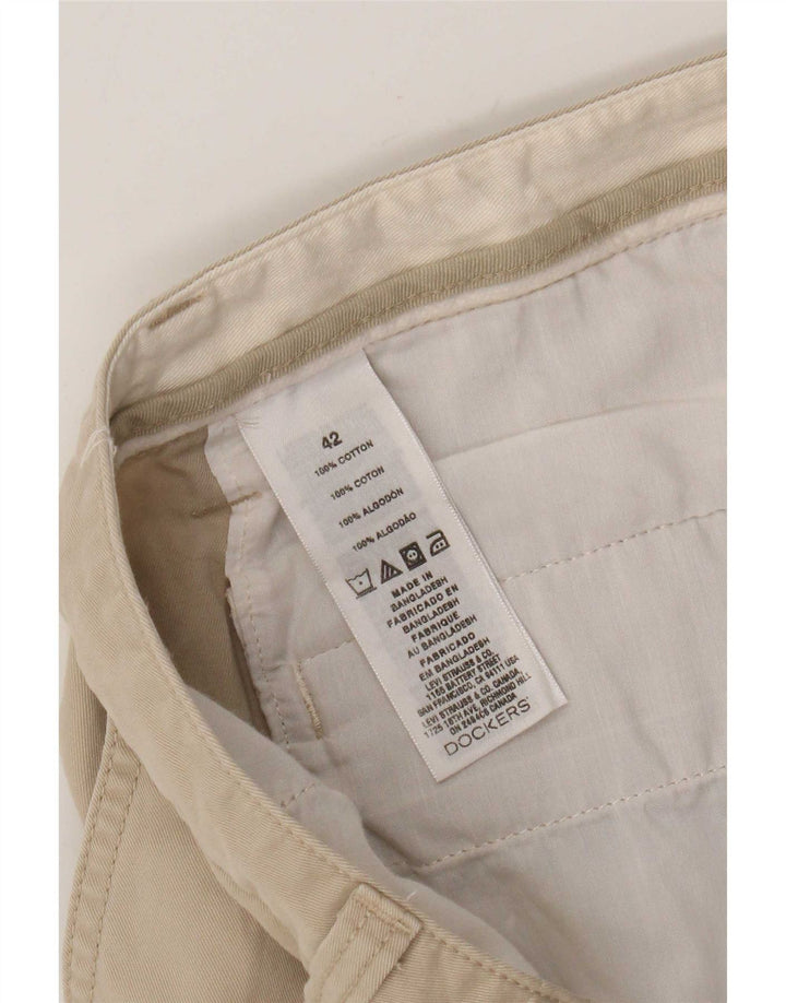 Dockers Herre Cargo Shorts W42 2XL Beige Bomuld