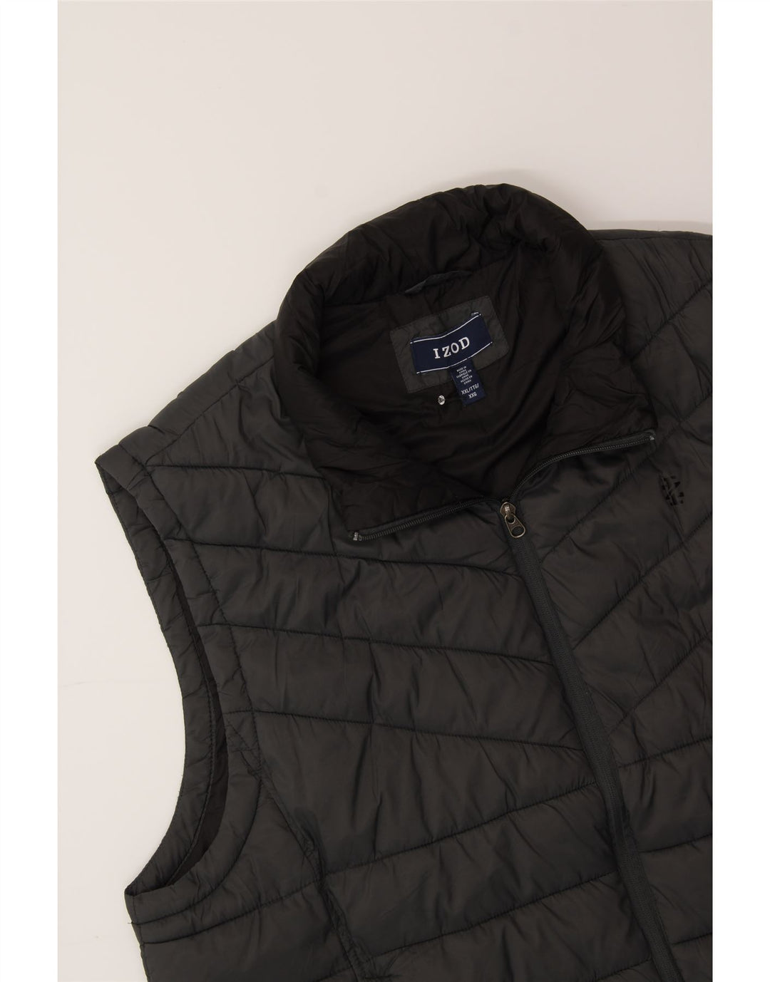 IZOD Mens Big & Tall Padded Gilet UK 44 2XL Grey Polyester Vintage Izod and Second-Hand Izod from Messina Hembry 