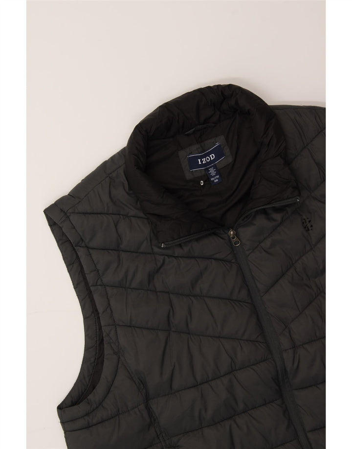 IZOD Mens Big & Tall Padded Gilet UK 44 2XL Grey Polyester Vintage Izod and Second-Hand Izod from Messina Hembry 